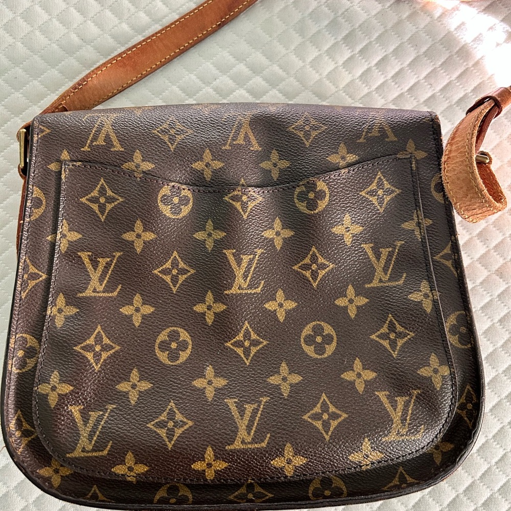 Louis Vuitton Monogram Canvas Crossbody with Tan Trim - Picture 7 of 10
